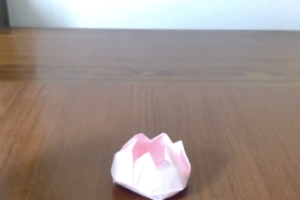 折り紙の立体の花の折り方 1枚で簡単に作れる蓮の作り方を紹介 たのしい折り紙