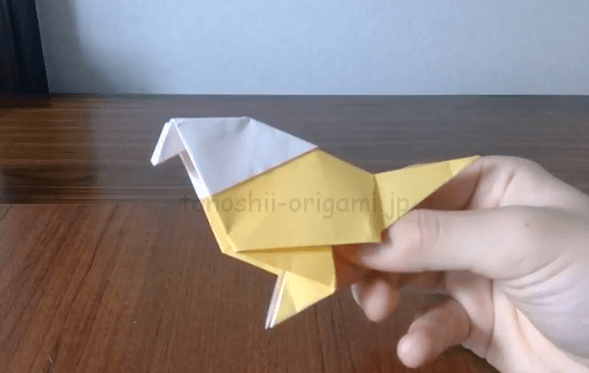 折り紙の小鳥完成