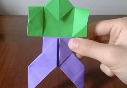 折り紙のやっこさんのズボン 袴 はかま の折り方 下半身 足 の作り方 たのしい折り紙