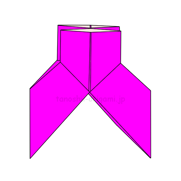 折り紙のやっこさんのズボン 袴 はかま の折り方 下半身 足 の作り方 たのしい折り紙