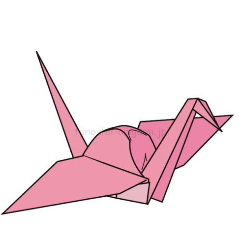 20.折り紙の鶴の完成