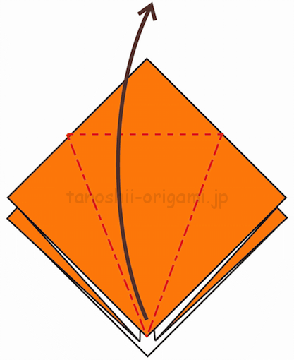 9.折り線に合わせて開いて折る-4