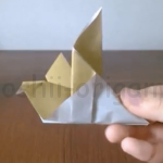 折り紙の鳩の完成