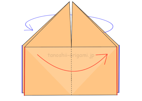 折り紙の三方 さんぼう の作り方 取っ手付き 足つきでお月見や節分にぴったり たのしい折り紙