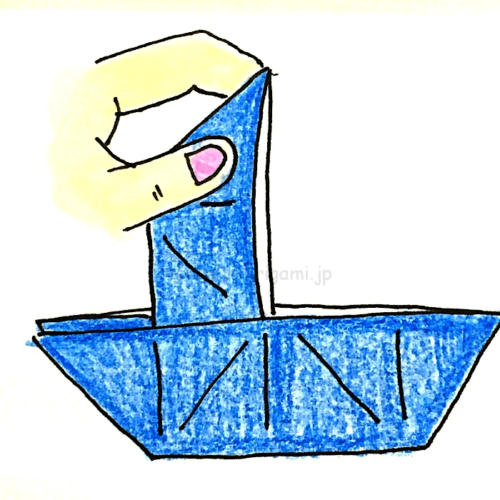 折り紙の船の折り方 簡単なだまし船の折り方をイラストで解説 たのしい折り紙