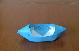 折り紙の船 立体の折り方 水に浮かぶモーターボートの作り方 たのしい折り紙
