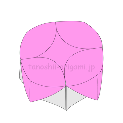 折り紙の立体の箱の可愛い作り方 花箱 はなばこ の難しい折り方 たのしい折り紙