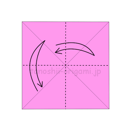 2.縦と横におり線をつける (2)