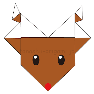 トナカイの折り紙 簡単で幼稚園 保育園の子ども向けの折り方 クリスマスの制作にも たのしい折り紙